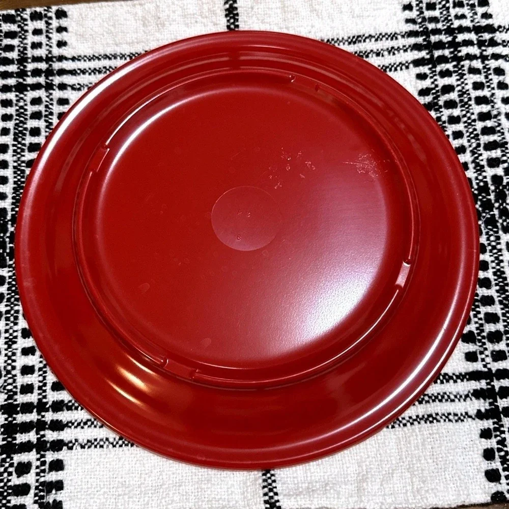 Vintage‎ Dallas Ware Red Melamine Dinner Plate and Bowl Set 2pc Retro MCM USA
